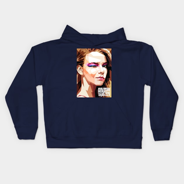 Anya Taylor Joy Pop Art Portrait (WPAP) Kids Hoodie by RJWLTG